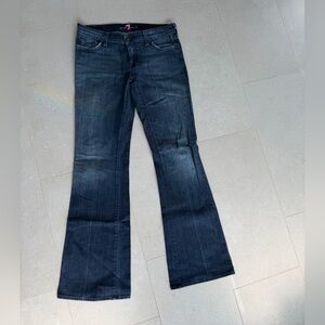7 For All Mankind Dark Blue Flare Jeans